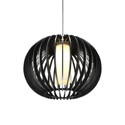 Stecche Di Legno Round Pendant Light.