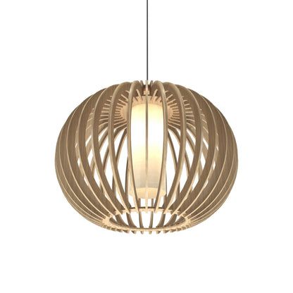 Stecche Di Legno Round Pendant Light in Sand.