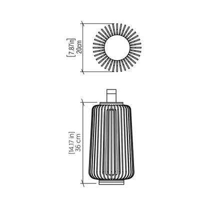 Stecche Di Legno Table Lamp - line drawing.