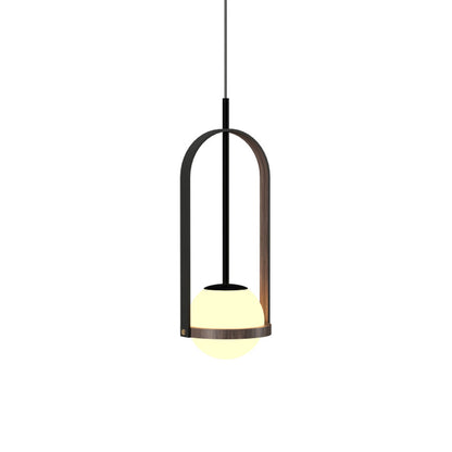 Strap 154 Pendant Light in American Walnut (20.08-Inch).