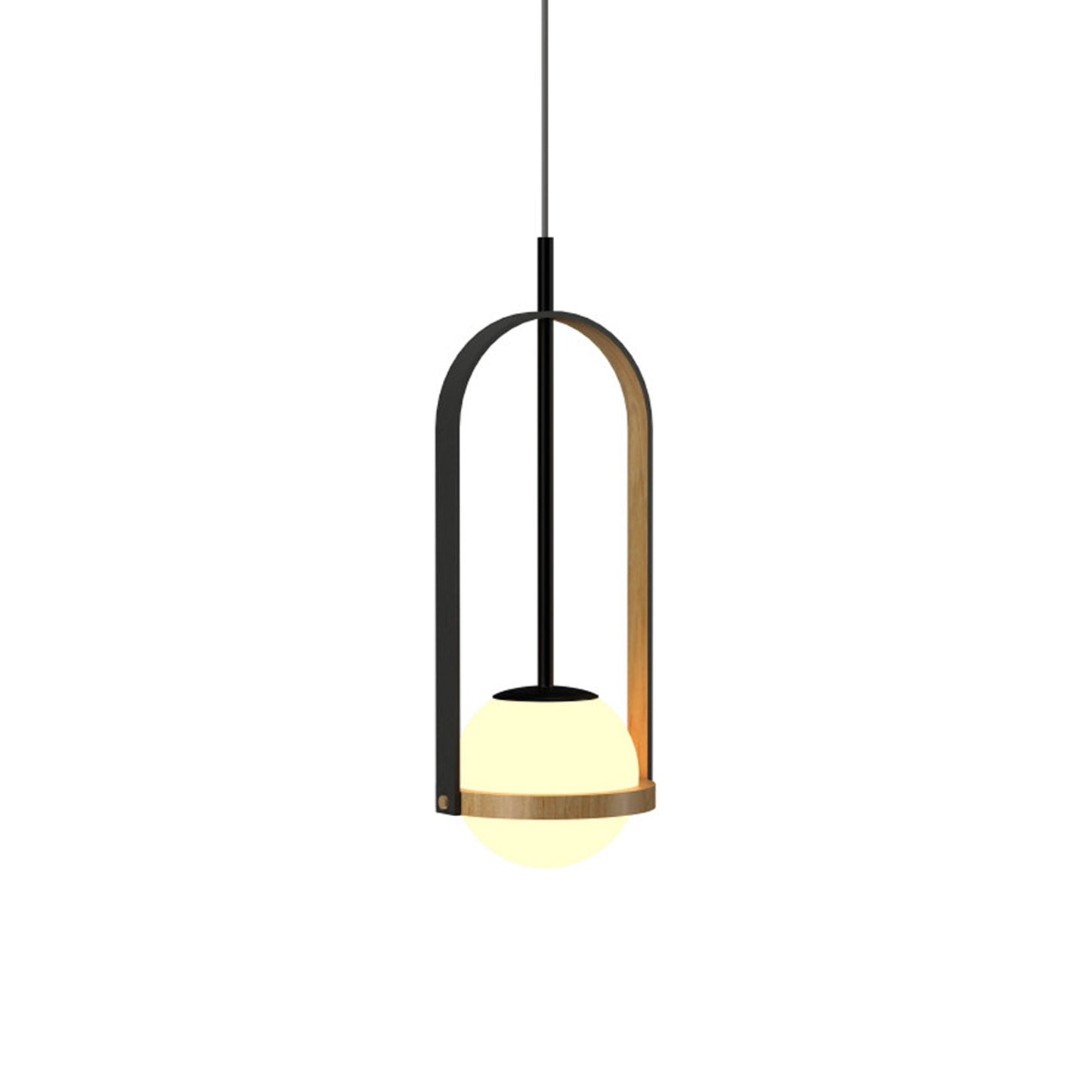 Strap 154 Pendant Light in Louro Freijo (20.08-Inch).