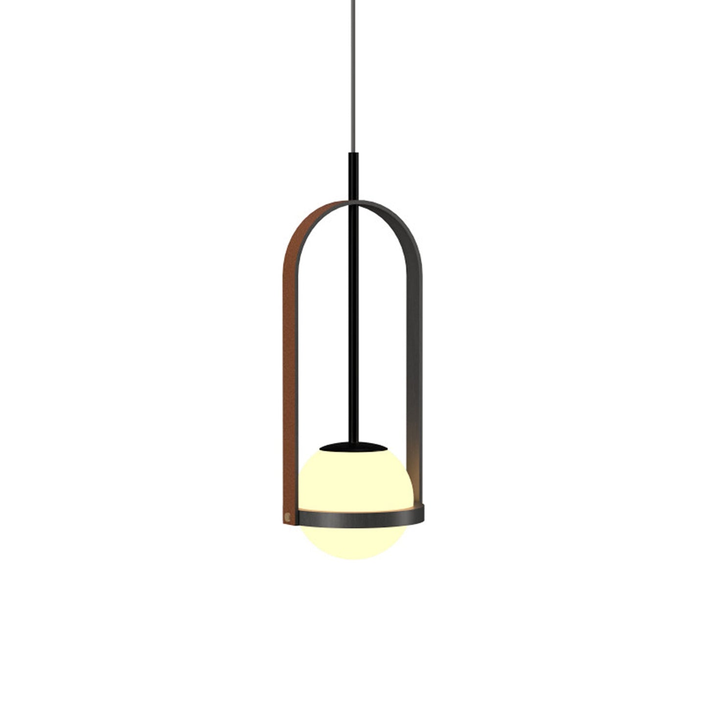 Strap 154 Pendant Light in Organic Lead Grey (20.08-Inch).
