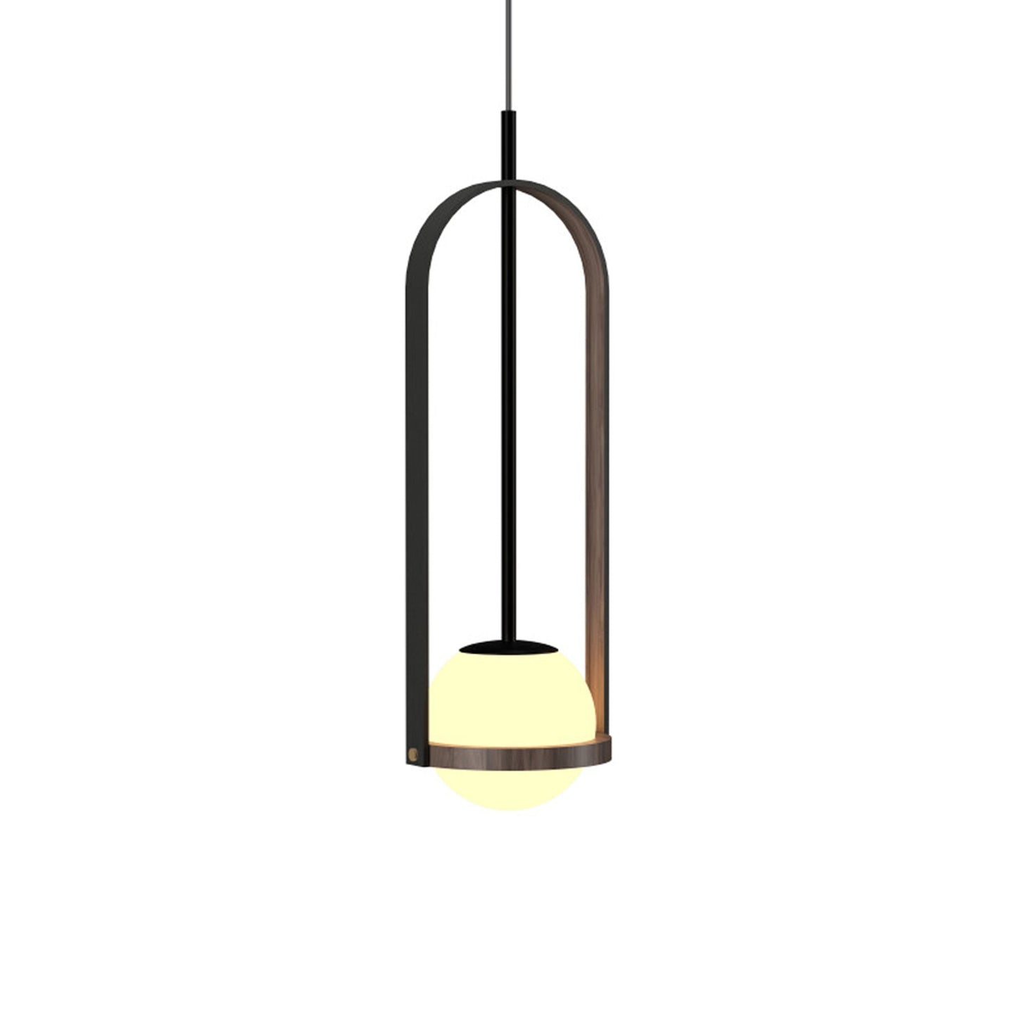 Strap 154 Pendant Light in American Walnut (24.02-Inch).