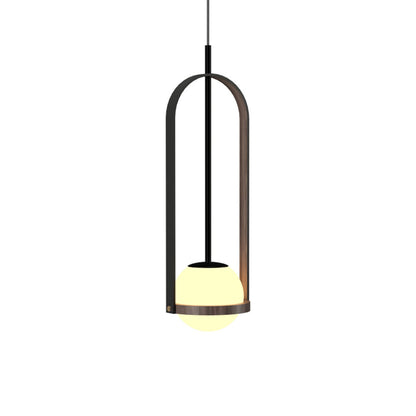 Strap 154 Pendant Light in American Walnut (24.02-Inch).