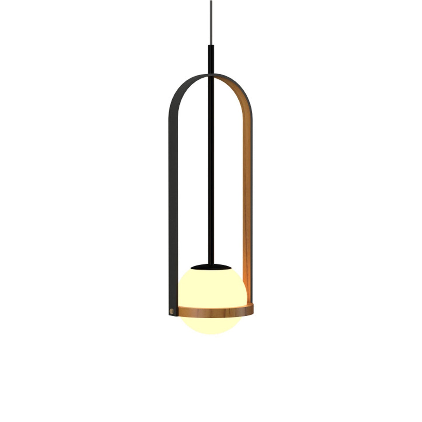 Strap 154 Pendant Light in Teak (24.02-Inch).