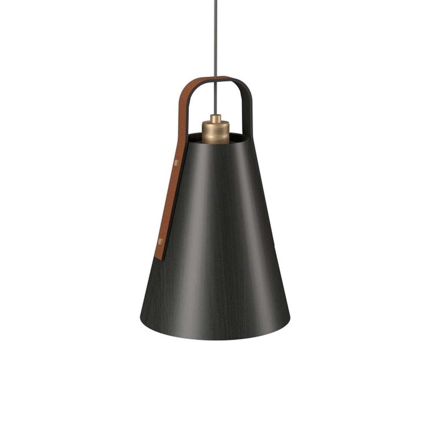 Strap Pendant Light in Charcoal (10.63-Inch).