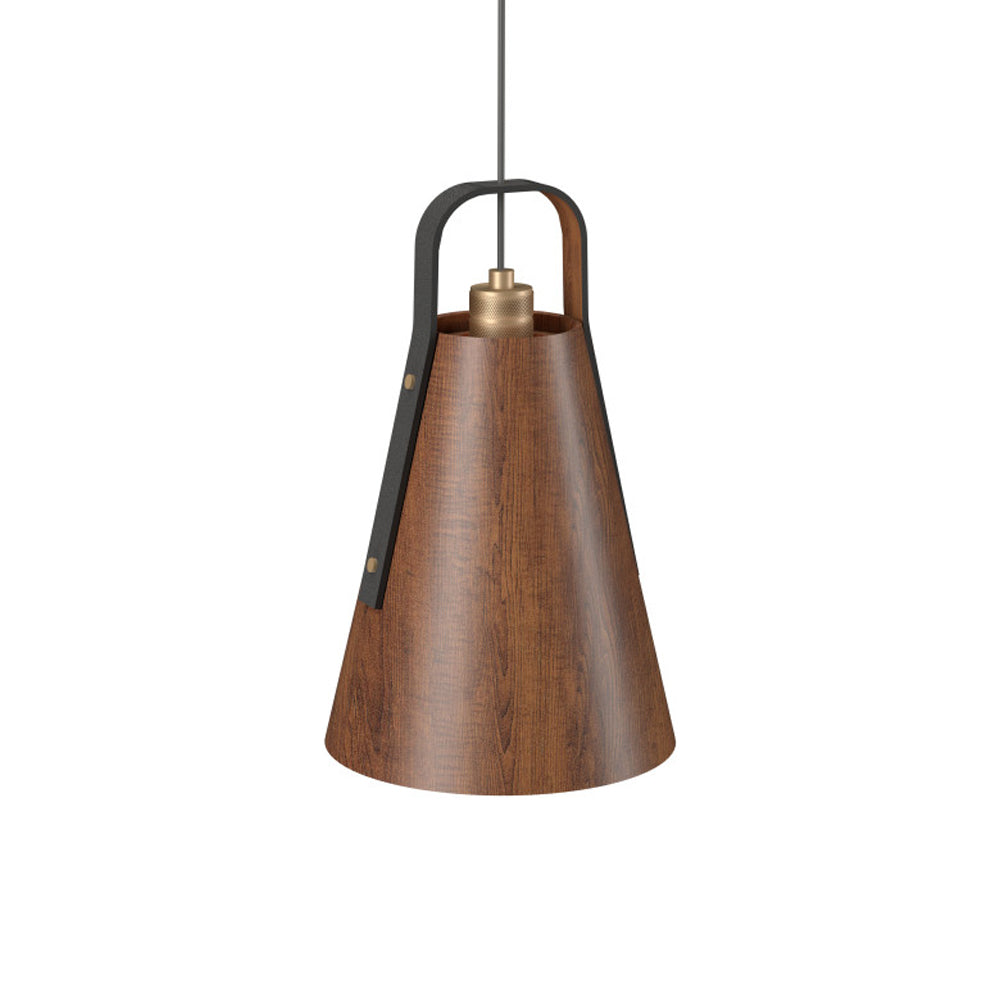 Strap Pendant Light in Imbuia (10.63-Inch).
