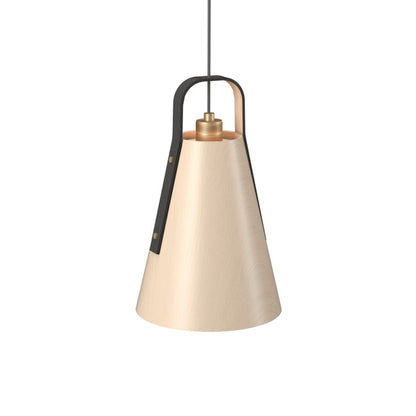 Strap Pendant Light in Organic Cappuccino (10.63-Inch).