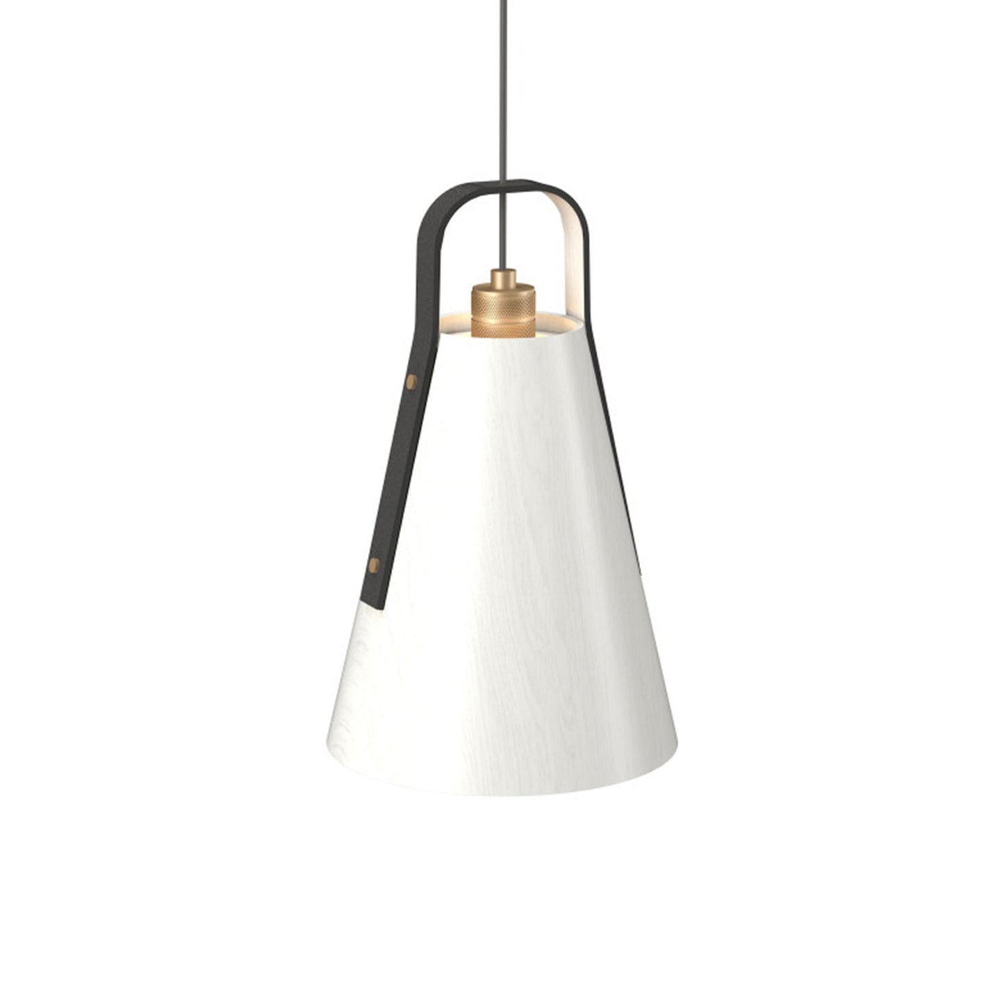 Strap Pendant Light in Organic White (10.63-Inch).