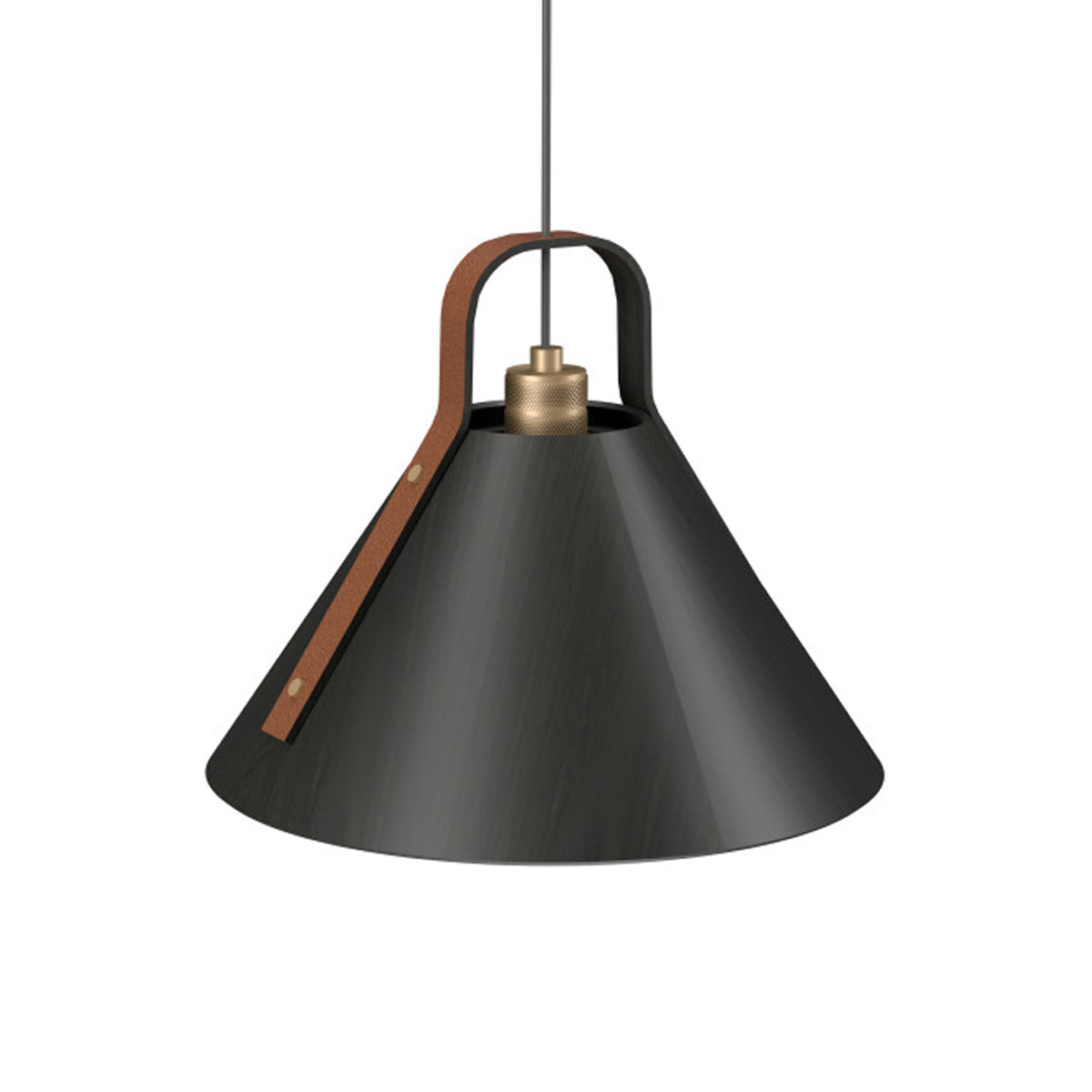 Strap Pendant Light in Charcoal (15.75-Inch).