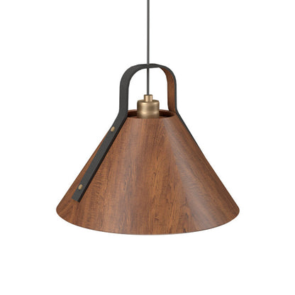 Strap Pendant Light in Imbuia (15.75-Inch).