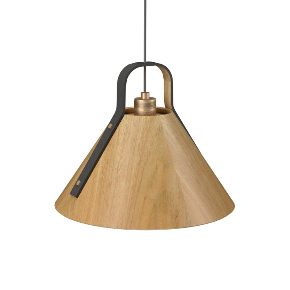 Strap Pendant Light in Louro Freijo (15.75-Inch).