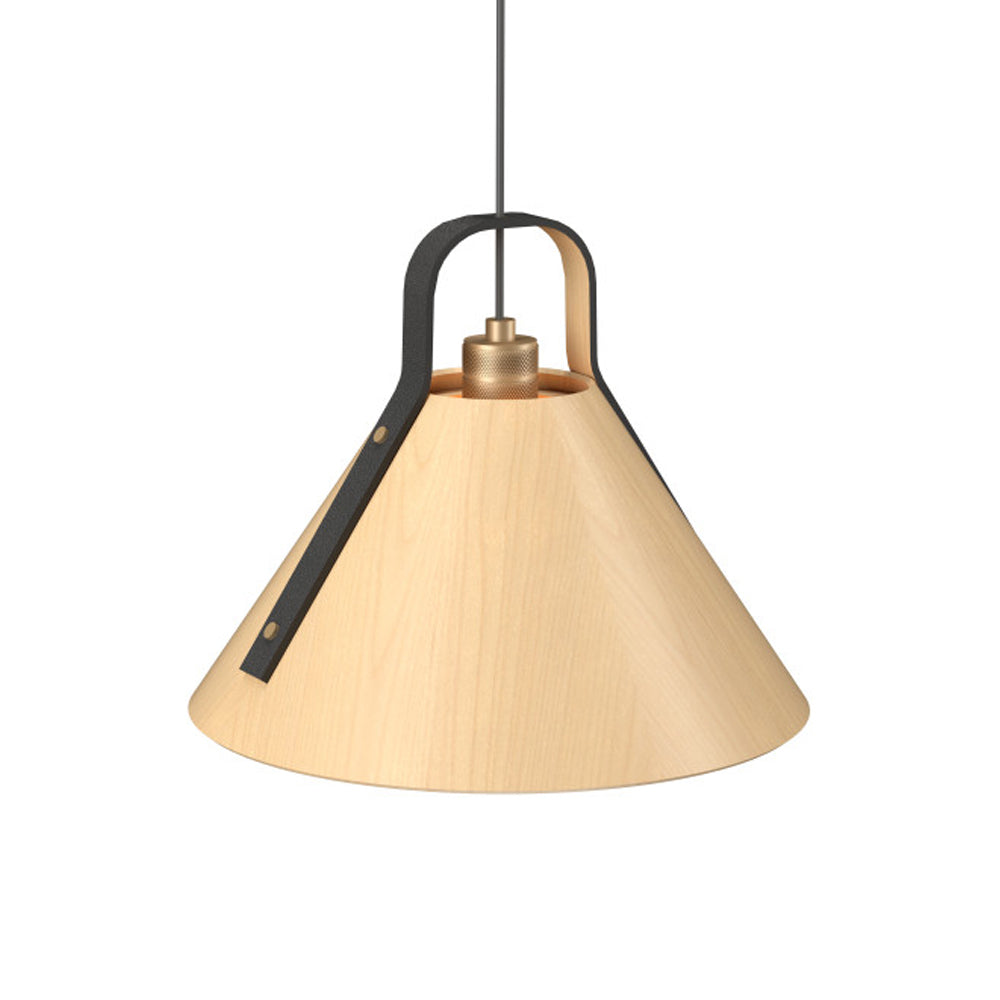 Strap Pendant Light in Maple (15.75-Inch).