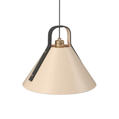 Strap Pendant Light in Organic Cappuccino (15.75-Inch).