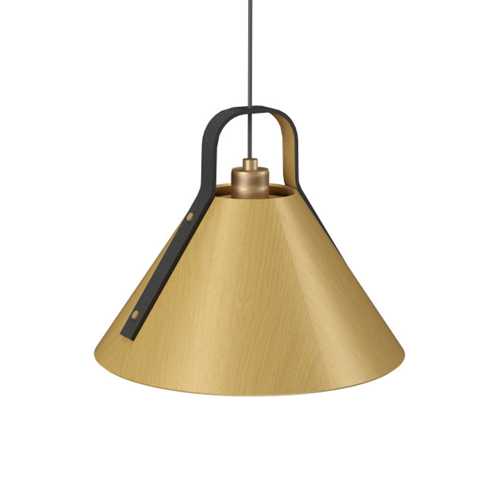 Strap Pendant Light in Organic Gold (15.75-Inch).