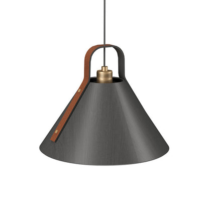 Strap Pendant Light in Organic Lead Grey (15.75-Inch).