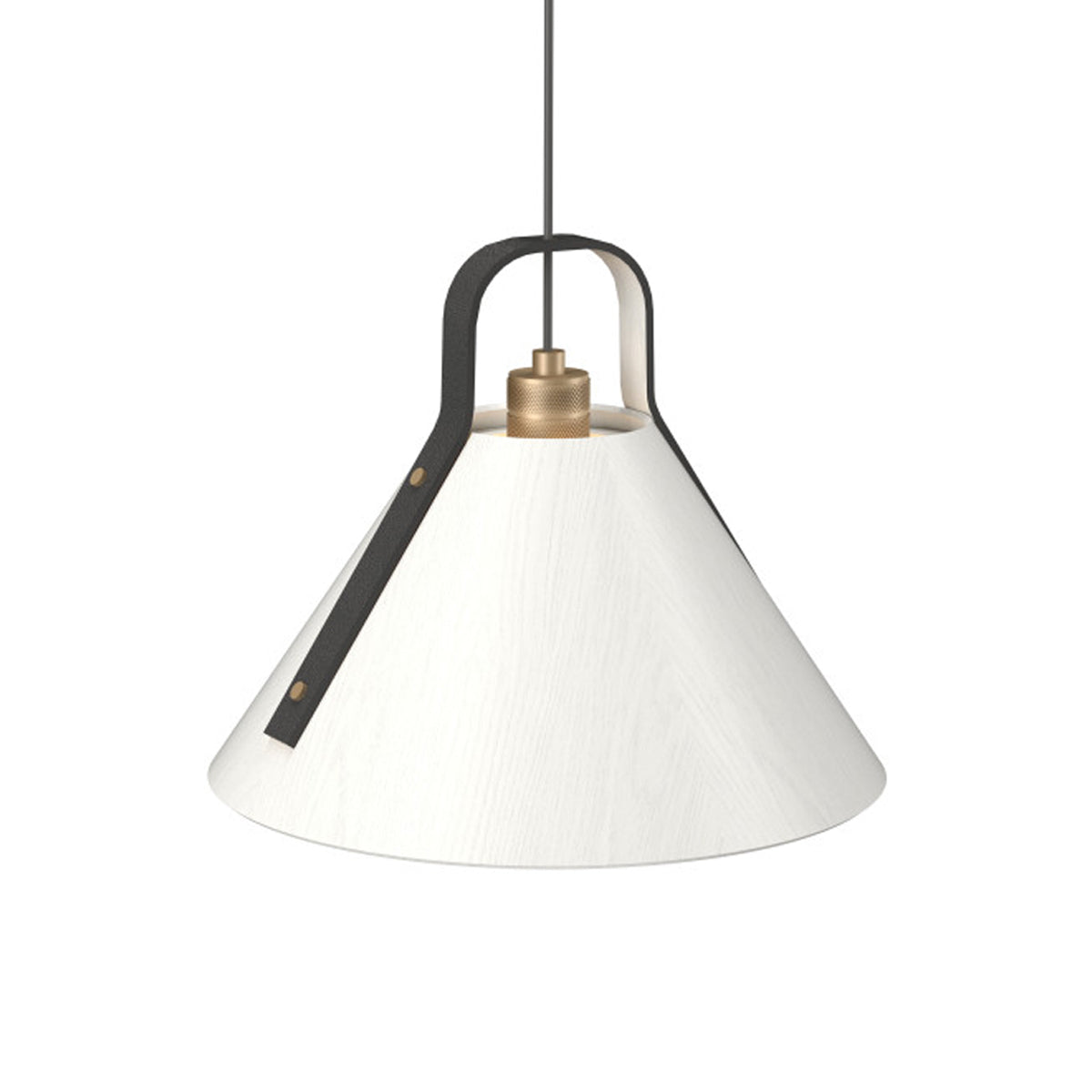 Strap Pendant Light in Organic White (15.75-Inch).