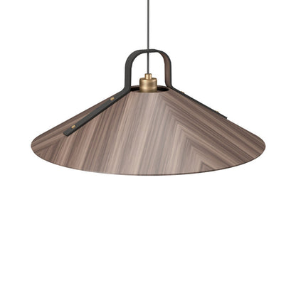 Strap Pendant Light in American Walnut (25.59-Inch).