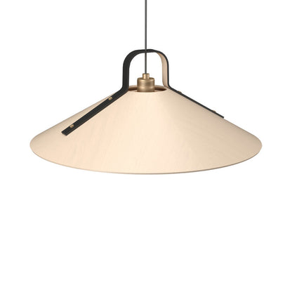 Strap Pendant Light in Organic Cappuccino (25.59-Inch).