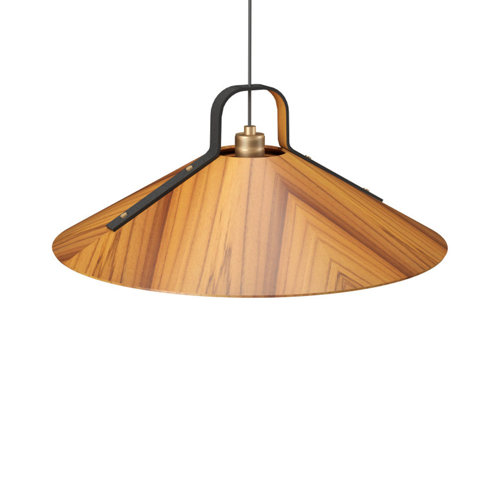 Strap Pendant Light in Teak (25.59-Inch).