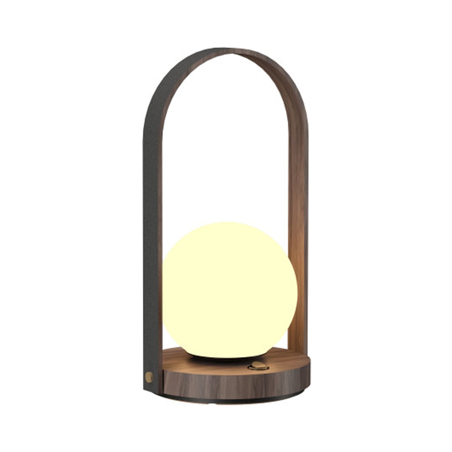 Strap Table Lamp in American Walnut.