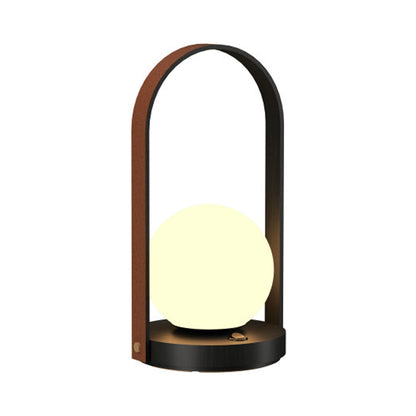 Strap Table Lamp in Charcoal.