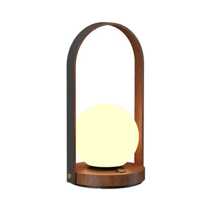 Strap Table Lamp in Imbuia.