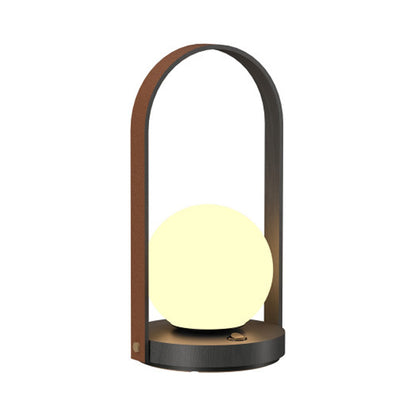 Strap Table Lamp in Organic Lead Grey.