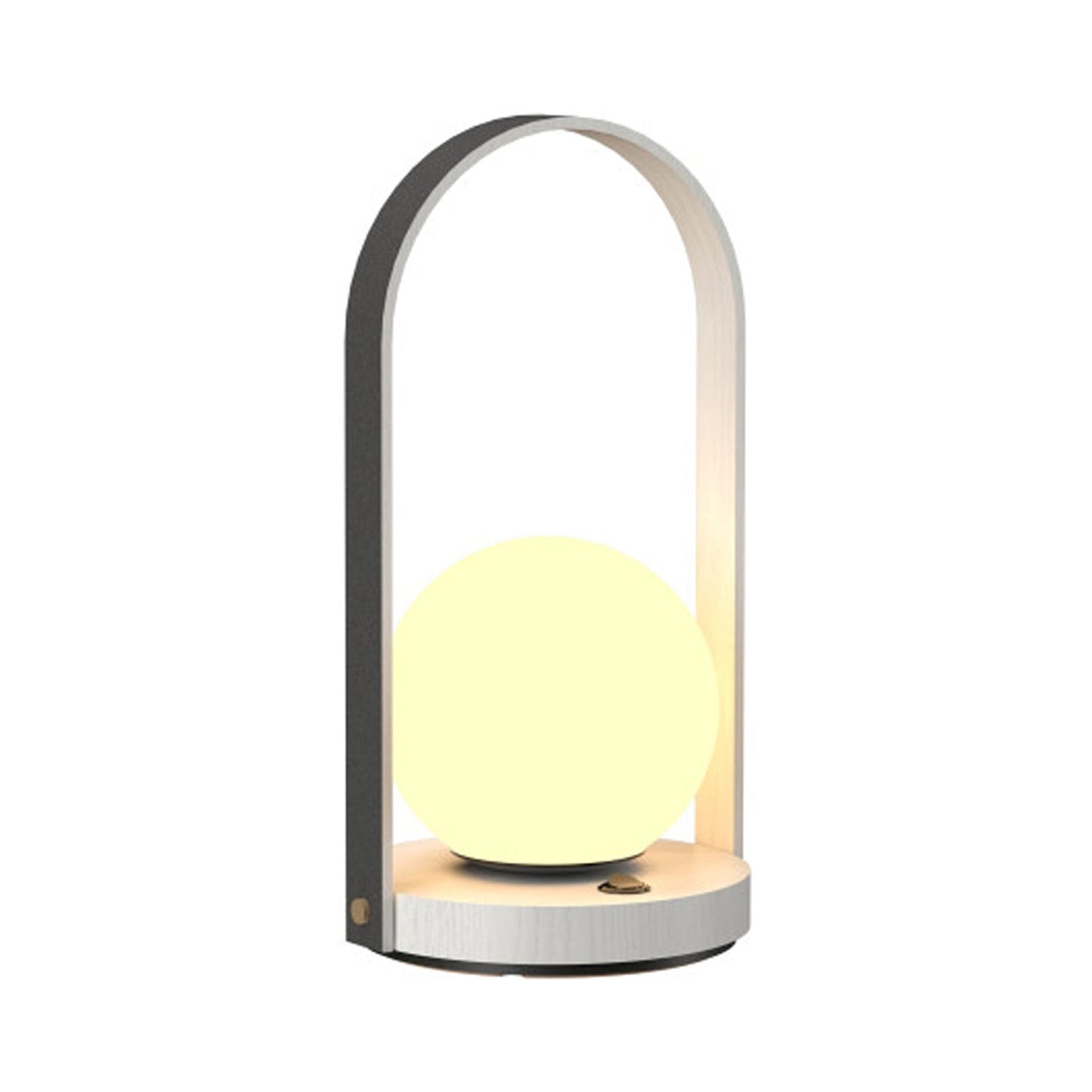 Strap Table Lamp in Organic White.