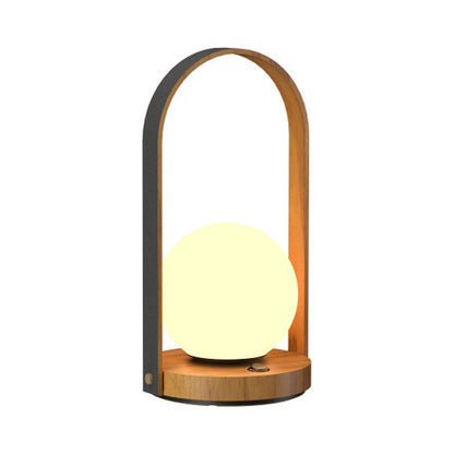 Strap Table Lamp in Teak.