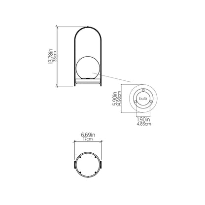 Strap Table Lamp - line drawing.