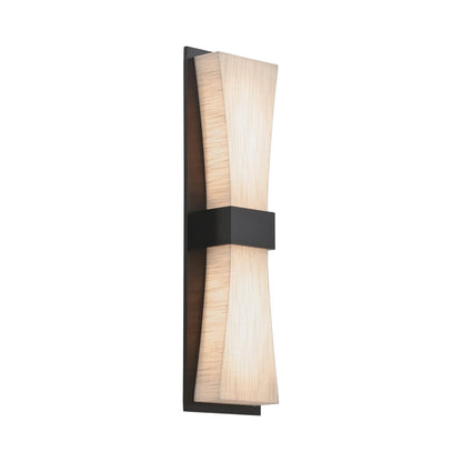 Aberdeen LED Wall Light in Espresso/Jute.