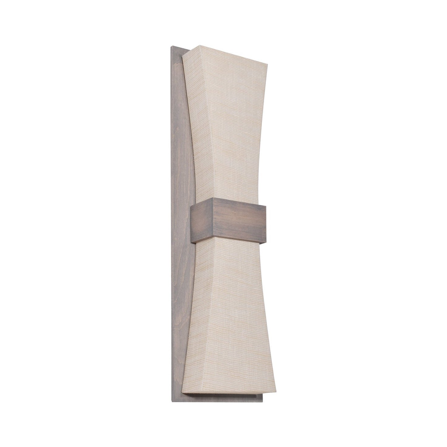 Aberdeen LED Wall Light in Weathered Grey/Jute.