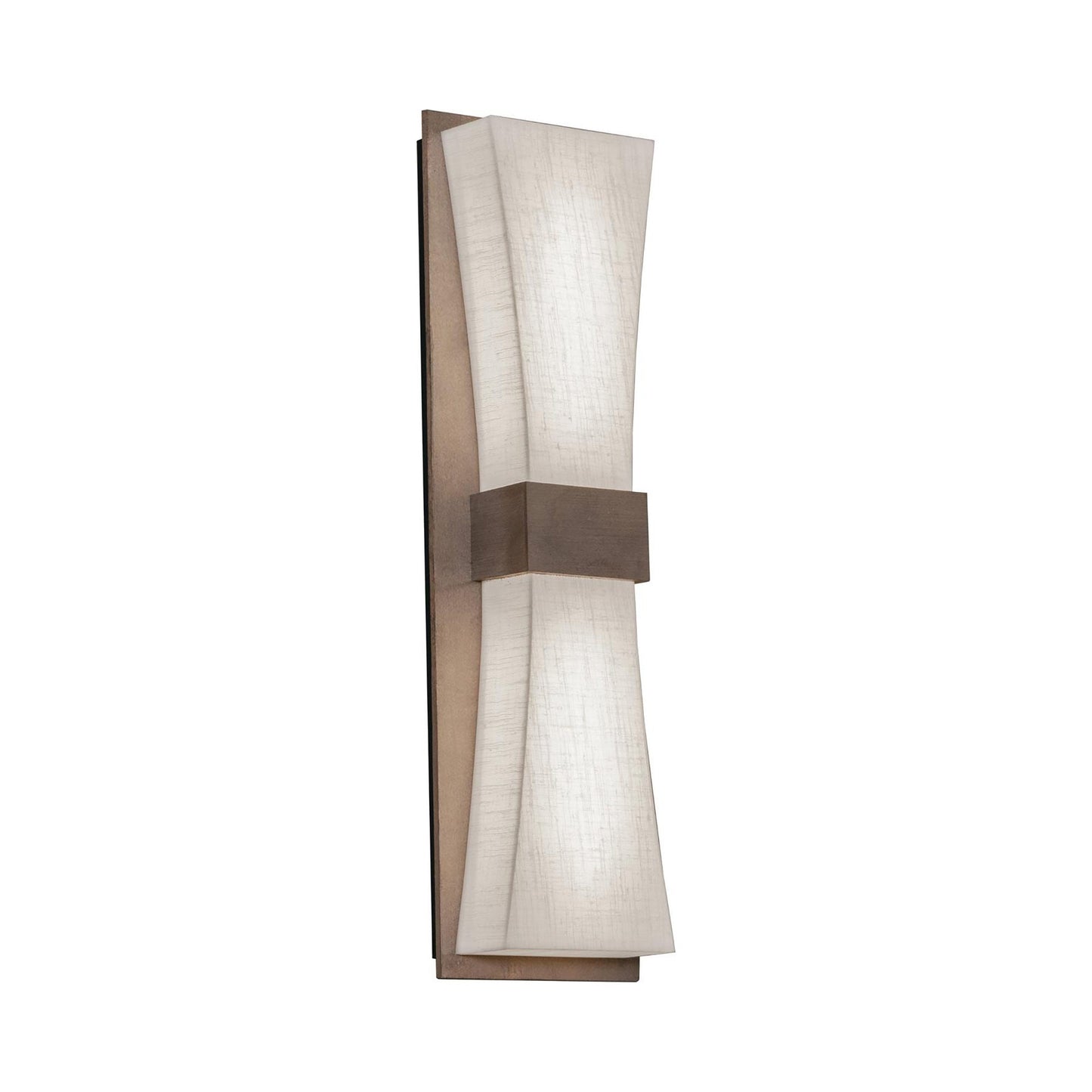 Aberdeen LED Wall Light in Weathered Grey/Linen White.
