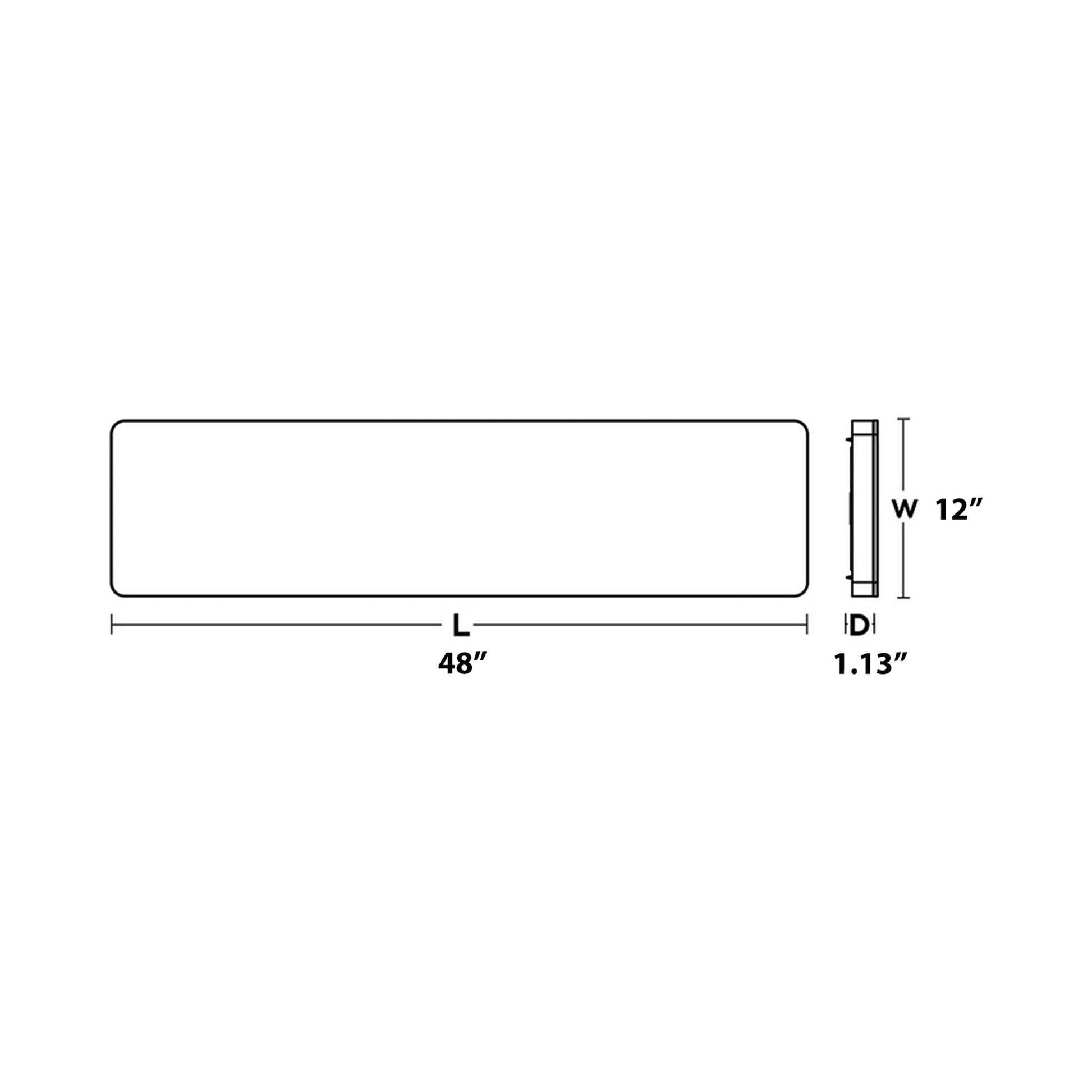 Addison LED Flush Mount Ceiling Light - line drawing.