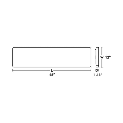Addison LED Flush Mount Ceiling Light - line drawing.