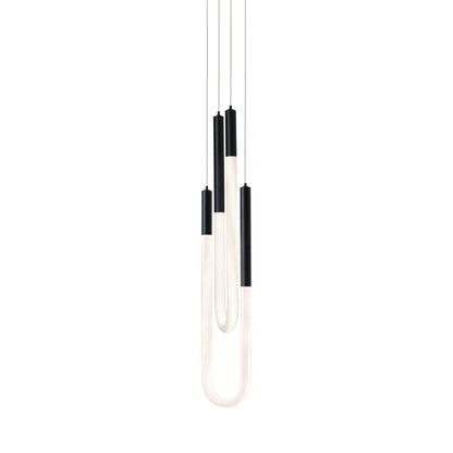 Adel LED Pendant Light in Black (2-Light).