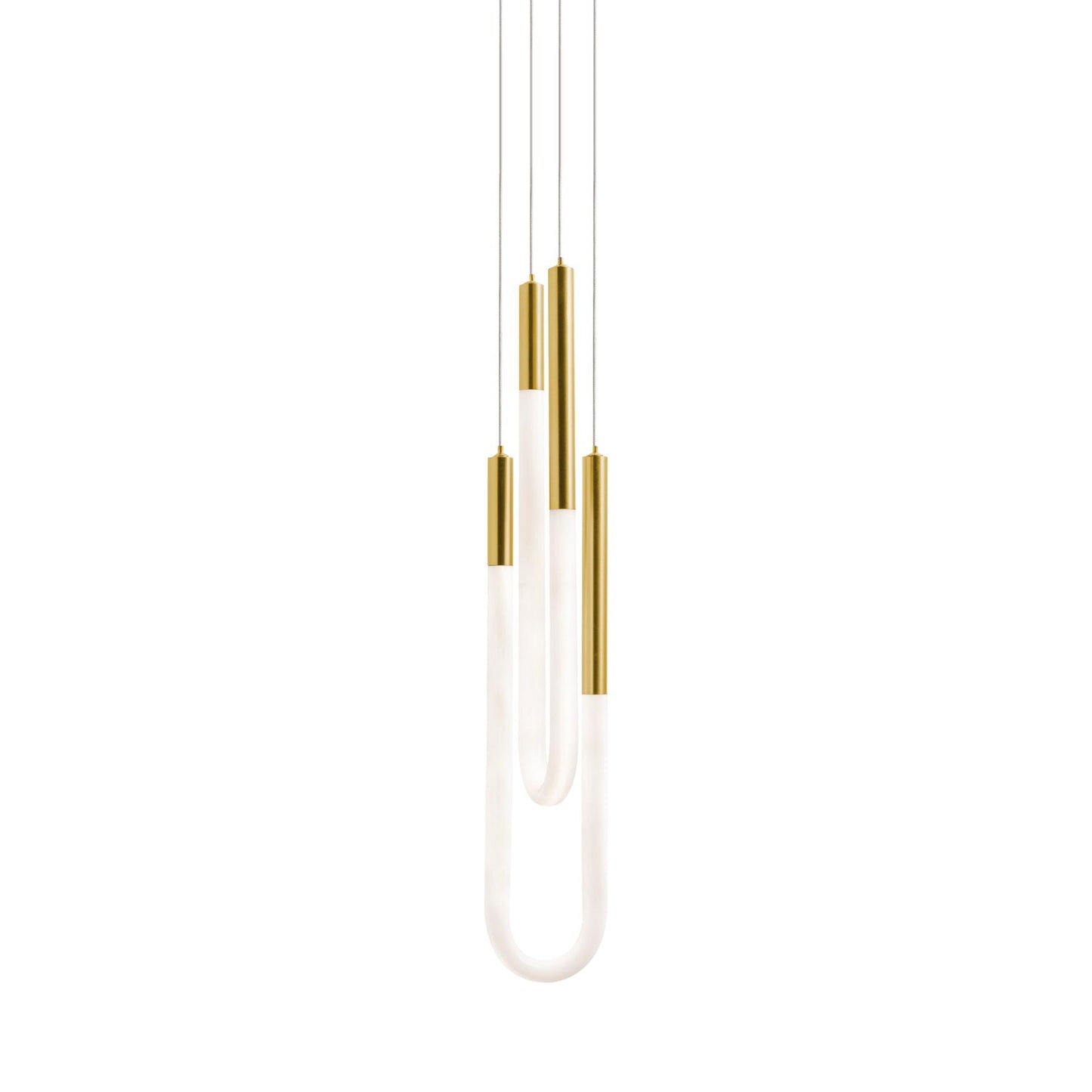Adel LED Pendant Light in Light Antique Brass (2-Light).