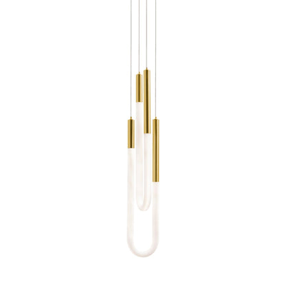 Adel LED Pendant Light in Light Antique Brass (2-Light).