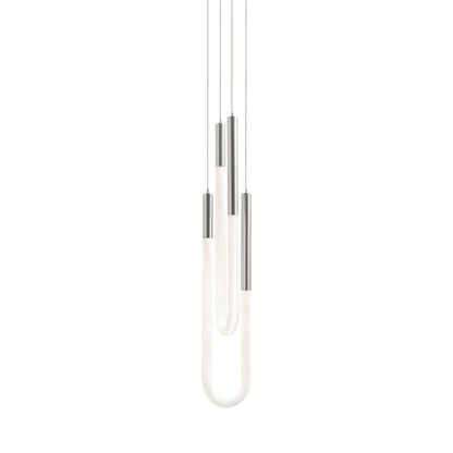 Adel LED Pendant Light in Satin Nickel (2-Light).
