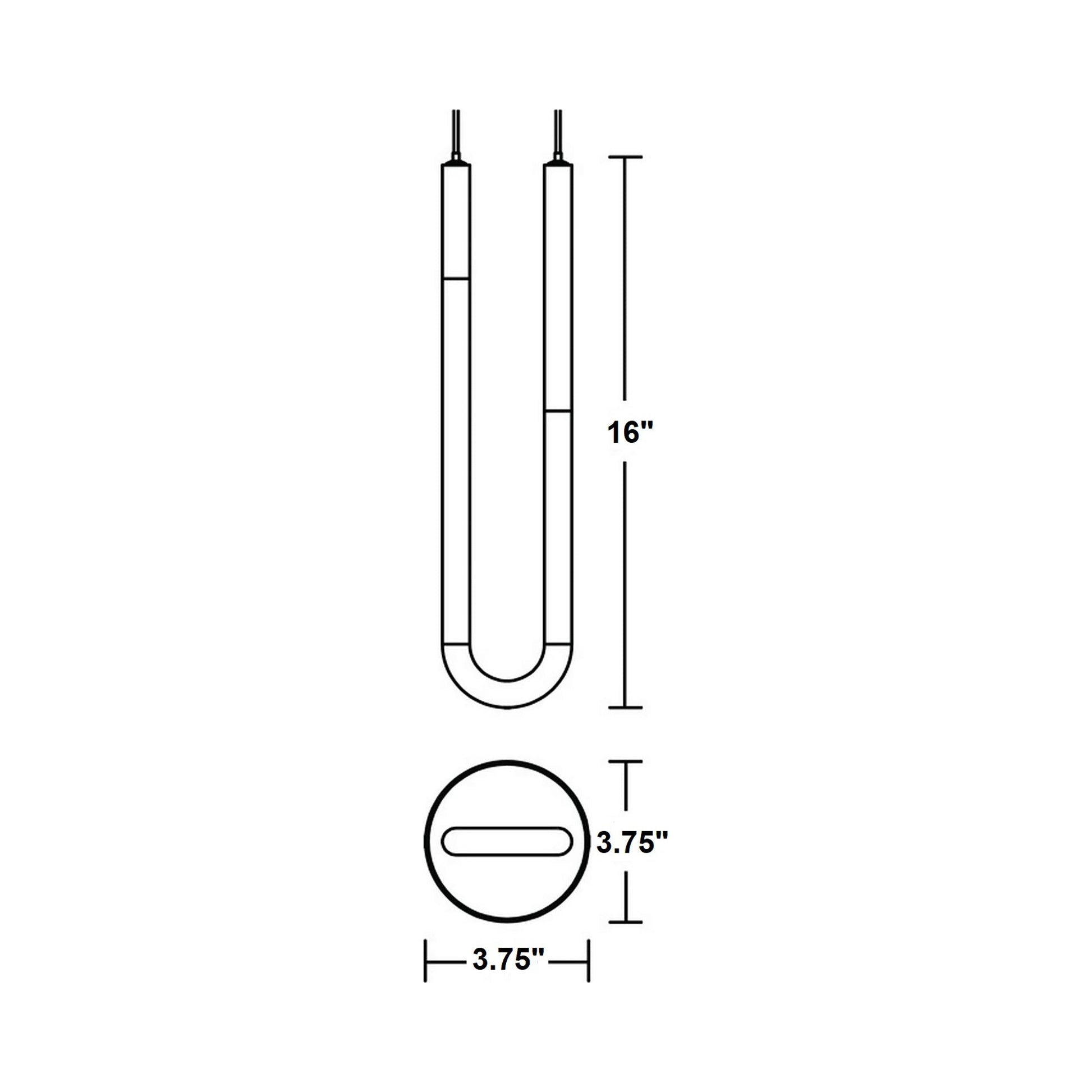 Adel LED Pendant Light - line drawing.