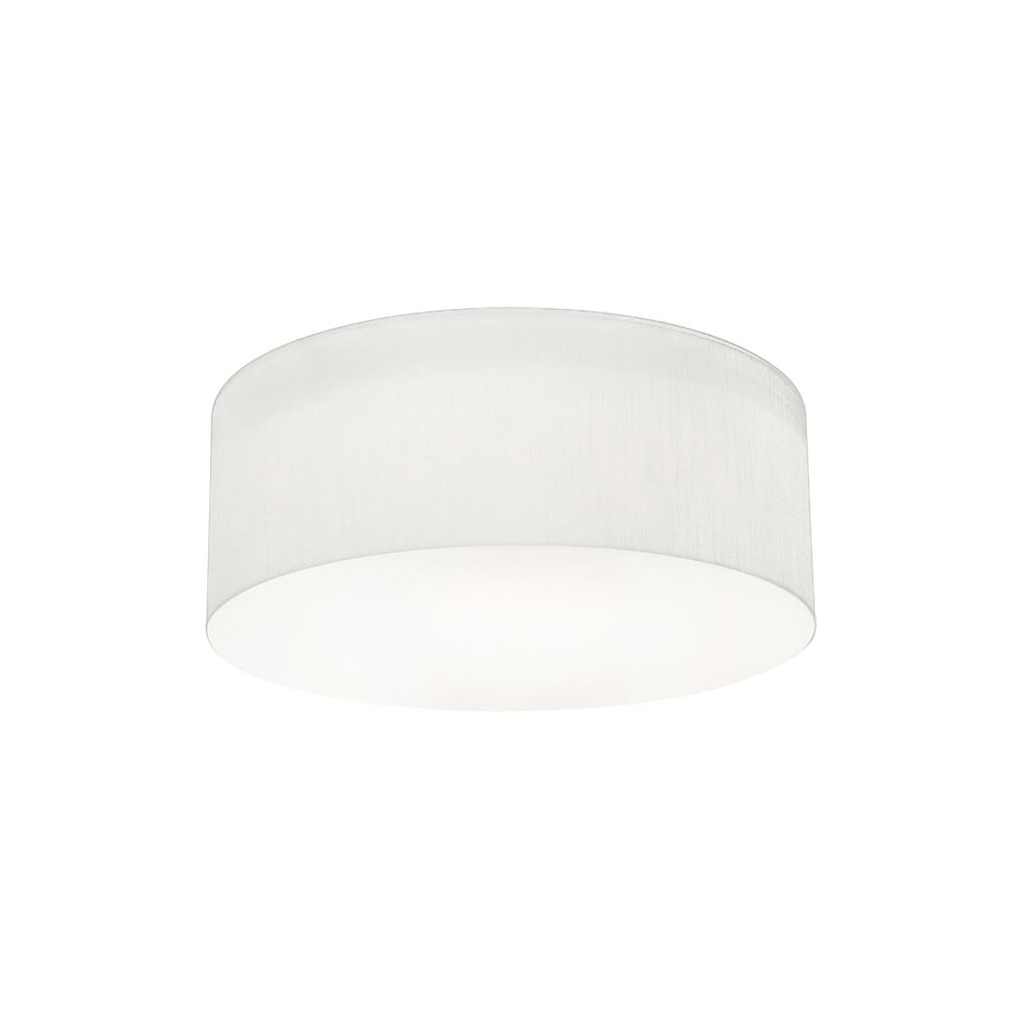 Anton Flush Mount Ceiling Light in Linen White (12-Inch).