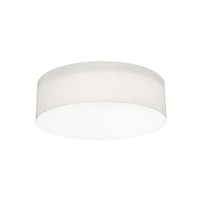 Anton Flush Mount Ceiling Light in Linen White (15-Inch).