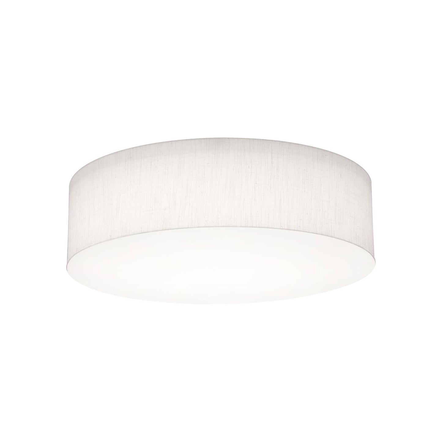 Anton Flush Mount Ceiling Light in Linen White (19-Inch).