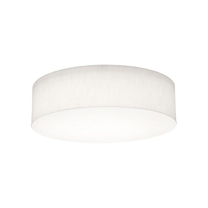 Anton Flush Mount Ceiling Light in Linen White (19-Inch).