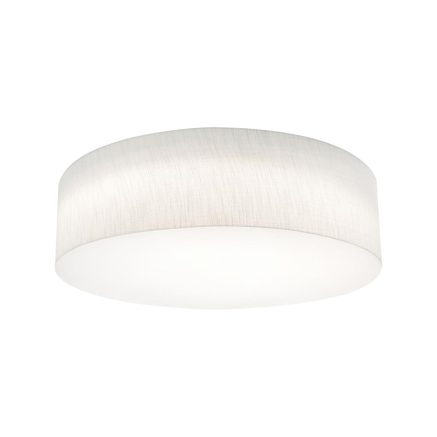 Anton Flush Mount Ceiling Light in Linen White (24-Inch).