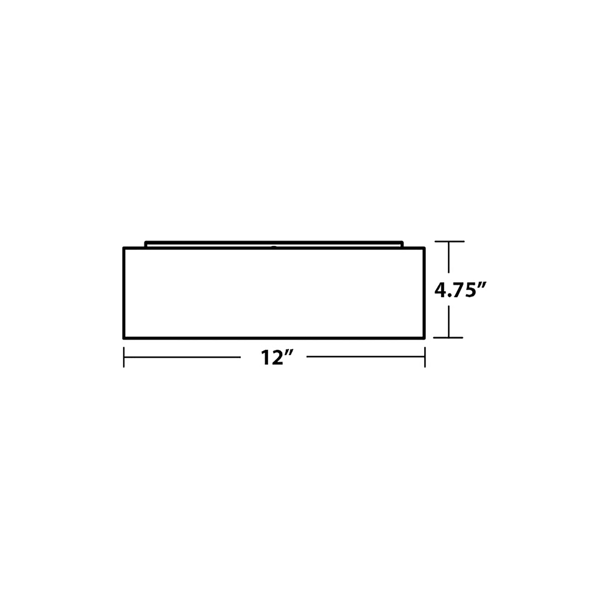 Anton Flush Mount Ceiling Light - line drawing.