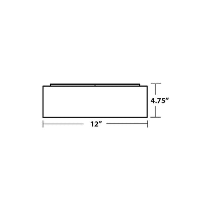 Anton Flush Mount Ceiling Light - line drawing.