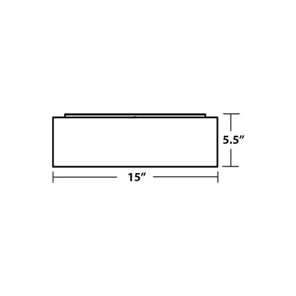 Anton Flush Mount Ceiling Light - line drawing.