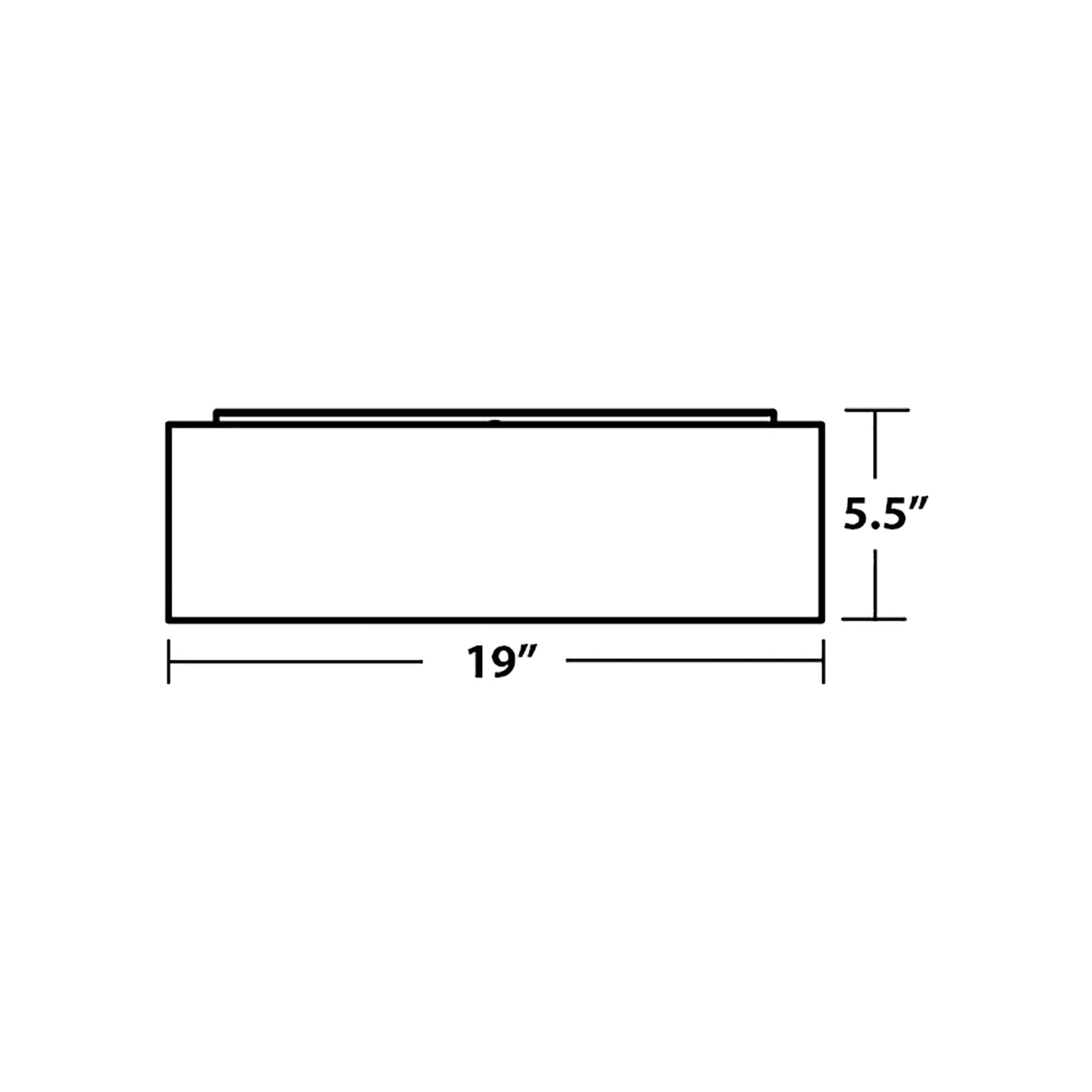 Anton Flush Mount Ceiling Light - line drawing.